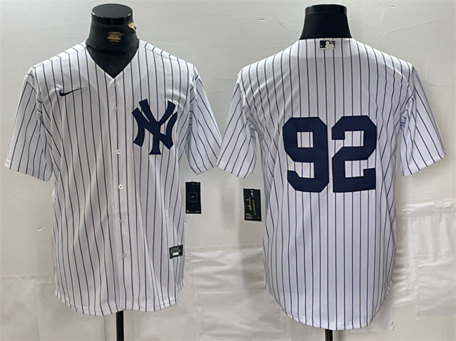 Men's New York Yankees #92 Matt Krook White Cool Base Stitched Baseball Jersey